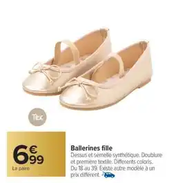 Carrefour Ballerines fille offre