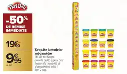Carrefour Set pâte à modeler mégamètre offre