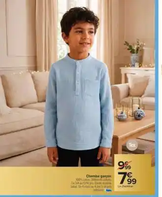 Carrefour Chemise garçon offre