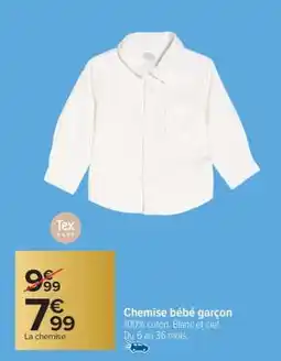 Carrefour Chemise bébé garçon offre