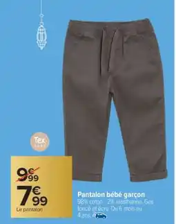 Carrefour Pantalon bébé garçon offre