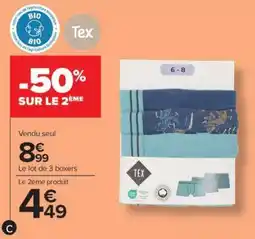 Carrefour Le lot de 3 boxers offre