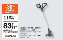 Carrefour Coupe bordures à batterie SmallCut Li-14/23R offre
