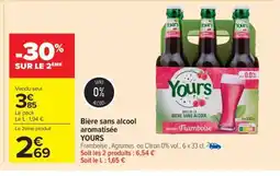 Carrefour Market Bière sans alcool aromatisée YOURS offre