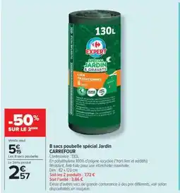 Carrefour 8 sacs poubelle spécial Jardin CARREFOUR offre