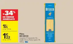 Carrefour Market Pâtes De Cecco offre