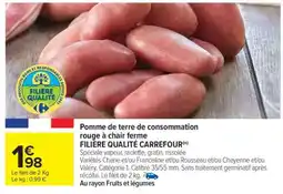 Carrefour Market Pomme de terre de consommation rouge à chair ferme offre