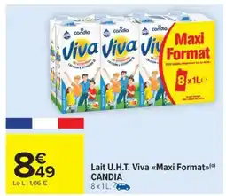 Carrefour Market Lait U.H.T. Viva Maxi format offre
