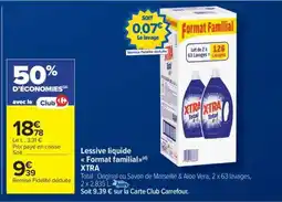 Carrefour Market Lessive liquide Format familial XTRA offre