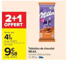 Carrefour Market Tablettes de chocolat 'Milka' offre