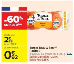 Carrefour Market Burger Beau & Bon offre
