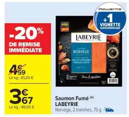 Carrefour Market SAUMON FUMÉ LABEYRIE offre