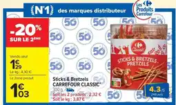 Carrefour Market Sticks & Bretzels CARREFOUR CLASSIC offre