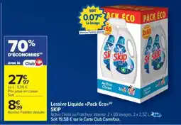 Carrefour Market Lessive liquide Pack éco SKIP offre
