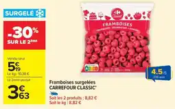 Carrefour Market Framboises surgelées CARREFOUR CLASSIC' offre
