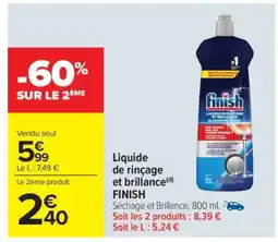Carrefour Market Liquide de rinçage et brillance FINISH offre