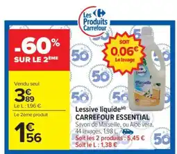 Carrefour Market Lessive liquide CARREFOUR ESSENTIAL offre
