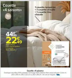 Carrefour Market Couette 4 saisons offre