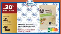 Carrefour Market Amandes en poudre CARREFOUR ORIGINAL offre