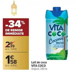Carrefour Market Lait de coco VITA COCO offre