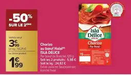 Carrefour Market Chorizo au Boeuf Halal Isla Délice offre