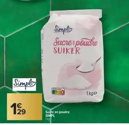 Carrefour Market Sucre en poudre SIMPL offre
