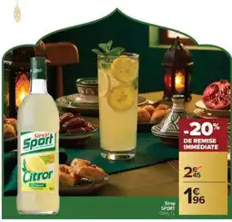 Carrefour Market Sirop SPORT Citron offre