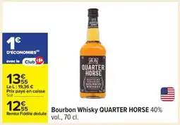 Carrefour Bourbon Whisky QUARTER HORSE 40% vol., 70 cl offre