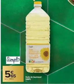 Carrefour Market Huile de tournesol SIMPL offre