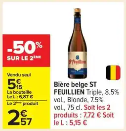 Carrefour Bière belge ST FEUILLIEN offre