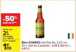 Carrefour Bière O'HARA'S Irish Pale Ale offre