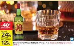 Carrefour BLENDED SCOTCH WHISKY J&B RARE offre