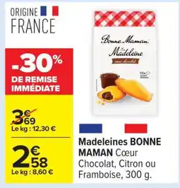 Carrefour Madeleines Bonne Maman offre