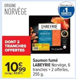 Carrefour SAUMON FUMÉ LABEYRIE offre