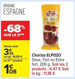 Carrefour Chorizo ELPOZO offre
