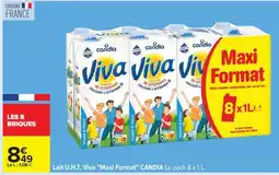 Carrefour Lait U.H.T. Viva Maxi Format CANDIA offre