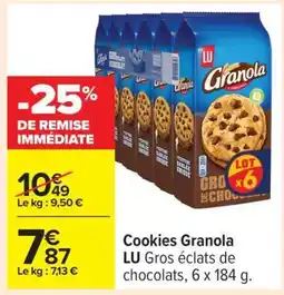 Carrefour COOKIES GRANOLA offre