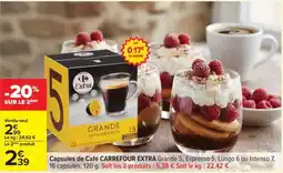 Carrefour Capsules de Café CARREFOUR EXTRA offre