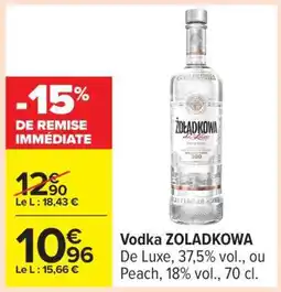 Carrefour Vodka ZOLADKOWA offre