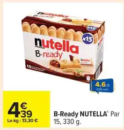 Carrefour B-READY NUTELLA offre