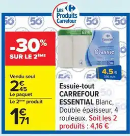 Carrefour Essuie-tout CARREFOUR ESSENTIAL offre