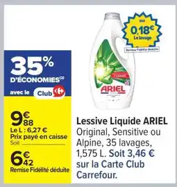 Carrefour LESSIVE LIQUIDE ARIEL offre