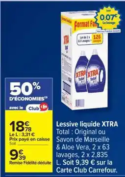 Carrefour Lessive Liquide Xtra offre