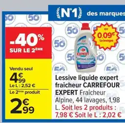 Carrefour Lessive liquide expert fraicheur CARREFOUR EXPERT offre