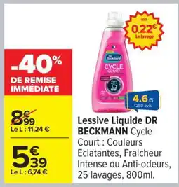 Carrefour LESSIVE LIQUIDE DR. BECKMANN offre
