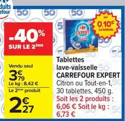 Carrefour Tablettes lave-vaisselle CARREFOUR EXPERT offre