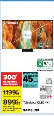 Carrefour Téléviseur QLED 4K offre