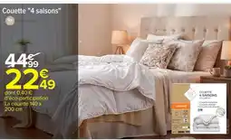 Carrefour Couette 4 saisons offre