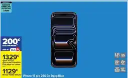 Carrefour iPhone 17 pro 256 Go Deep Blue offre