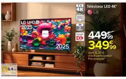 Carrefour Téléviseur LED 4K LG offre